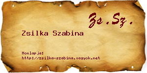 Zsilka Szabina névjegykártya